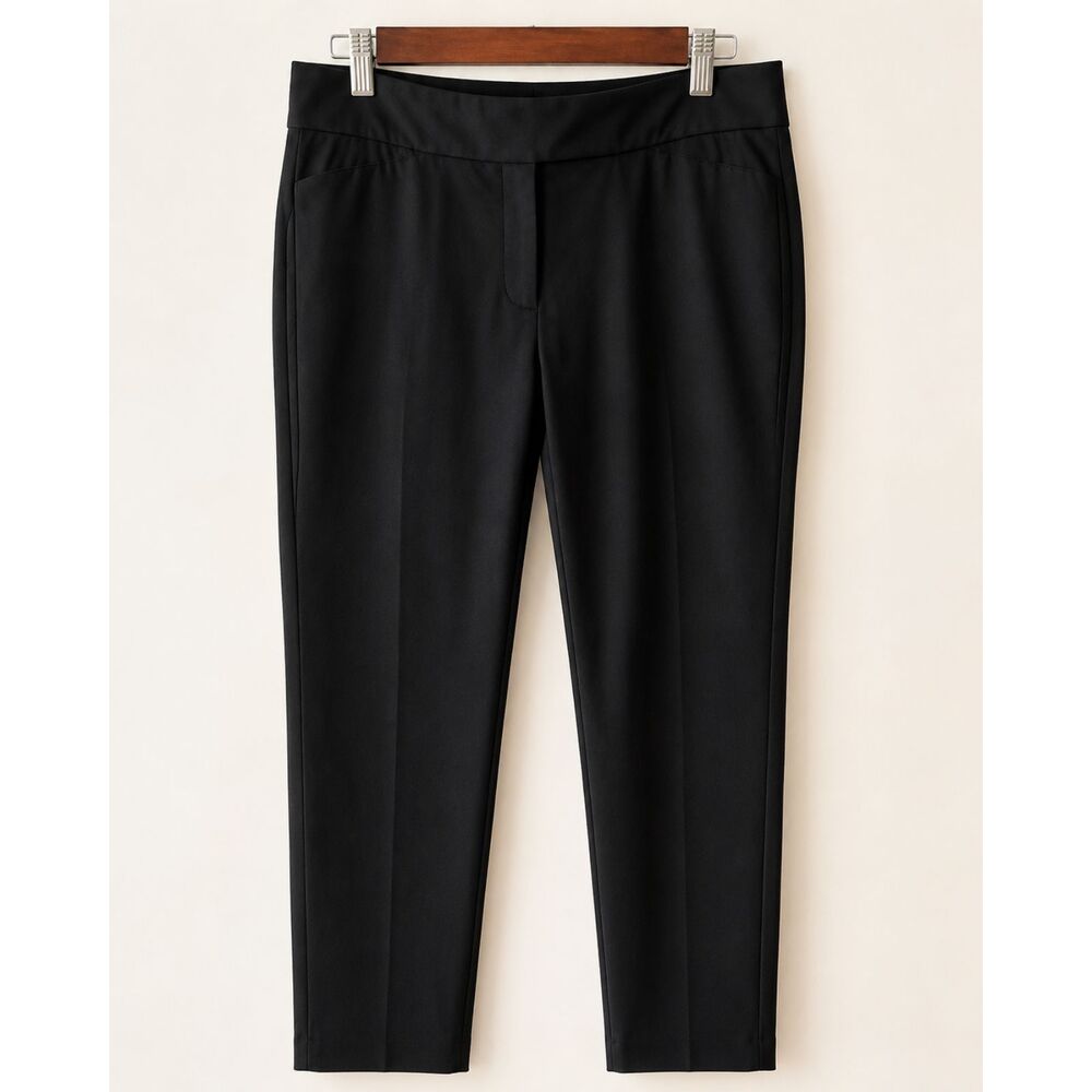White House Black Market Perfect Form Ankle Pants Black Size 8R Women's Slim Car